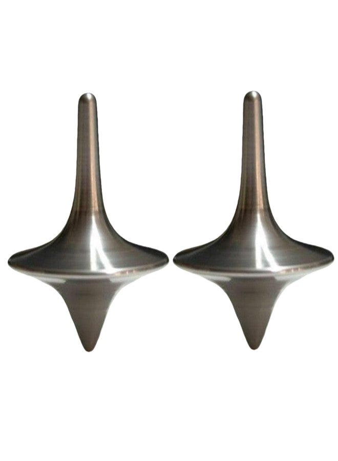 GANPUB 2Pcs Spinning Tops, Portable Precision Metal Spinner Top Premium Exquisite Perfect Balance Desktop Gyro Vintage Totem, Zinc Alloy Spinning Top Desk, Novelty Spinning Tops - Image 1
